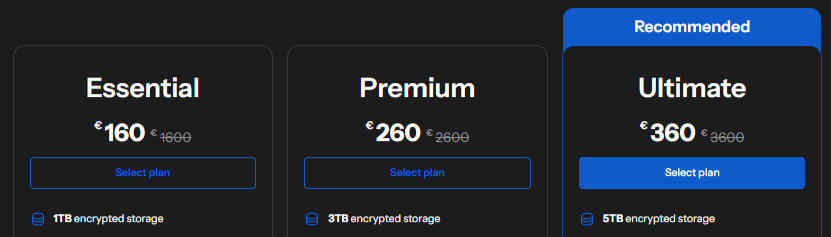 Internxt 黑色星期五 2025 -90 % 所有计划