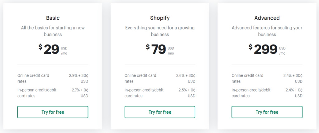 Pricing for Shopify