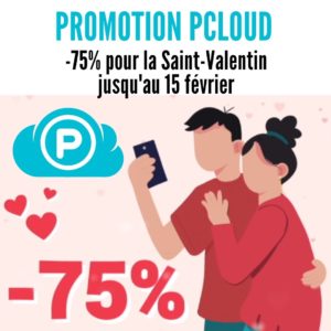 Promotion de pCloud pour la Saint-Valentin